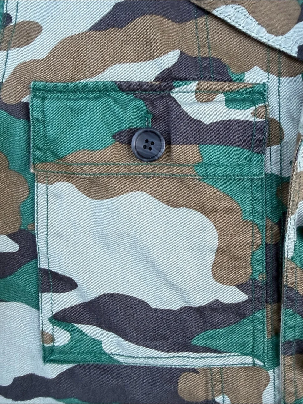 J. Crew Mercantile Camo Camouflage Utility Shirt Jacket Military Army size M